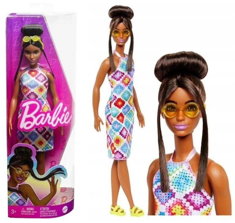 Barbie Fashionistas-Puppe mit Dutt und gehäkeltem Kleid - Barbie HJT07 - (Spiel
