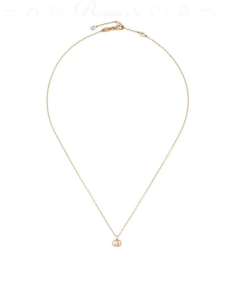 Collar Gucci GG Running Oro Rosa 18ct Foto 2 de 4