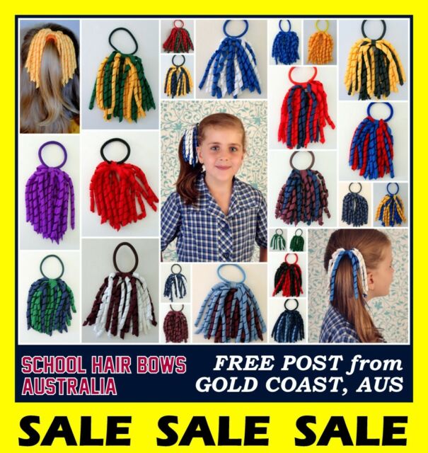 SCHOOL KORKER HAIR TIE BOW CURLY RIBBON HAIR ACCESSORIES PONYTAIL NETBALL SCHOOL KORKER HAIR TIE BOW CURLY RIBBON HAIR ACCESSORIES PONYTAIL NETBALL