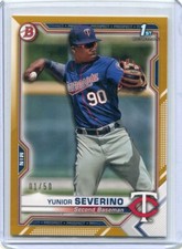 2021 Bowman Gold Paper Yunior Severino 1st Bowman 1/50