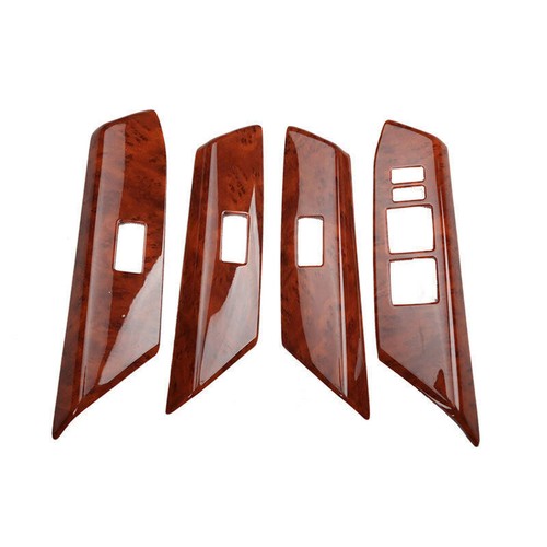 For Toyota RAV4 13-2018 Peach Wood Grain Door Window Lift Switch Cover Trim 4PCS - Picture 3 of 20