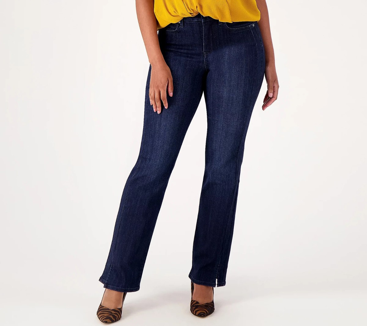 NYDJ Slimmer Marilyn Straight Jeans with Slits Underground Size 00