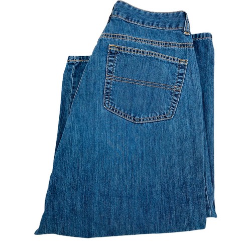 LL Bean Classic Fit Gamba Corta Blu Jeans Sz 8 Petite-DIMENSIONI REALI  28X21 | eBay