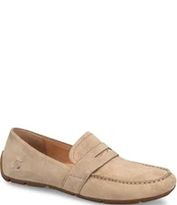 Born Melinda Women’s Loafers Taupe Suede Comfort Slip-On Shoes