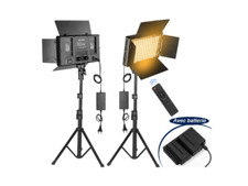 Studio Photo Éclairage LED Bicolore Panneau Lumineux Photographie Vidéo Lampe FR