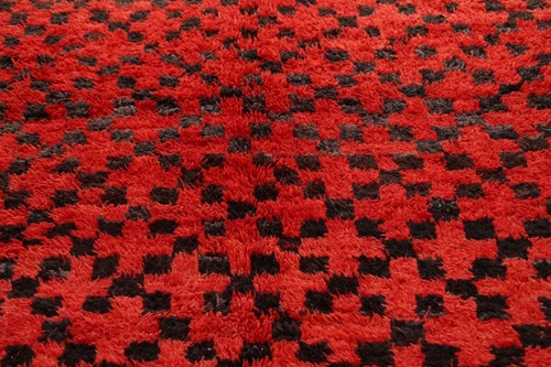 Vegetable Dye Authentic Moroccan Oriental Area Rug Hand-knotted Plush Wool 7'x9' - Picture 10 of 19
