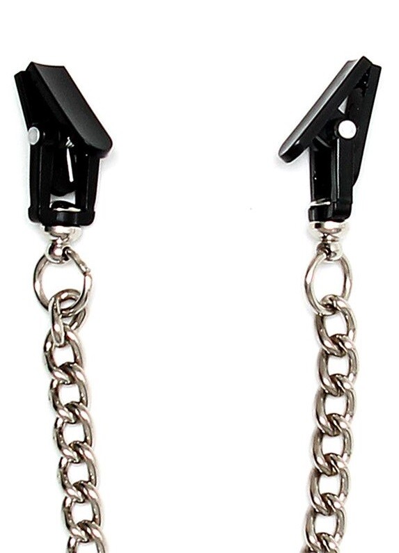 BDSM BONDAGE SADO BRAND RIMBA BRAND BREAST CLIP NIPPLE CLIPS WITH CHAINS