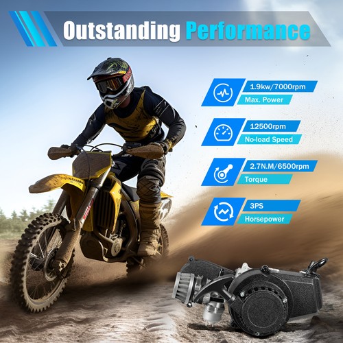 Motor ATV de 2 tiempos 49CC + carburador de transmisión para Pocket Bike Mini Dirt Bike - Imagen 7 de 20