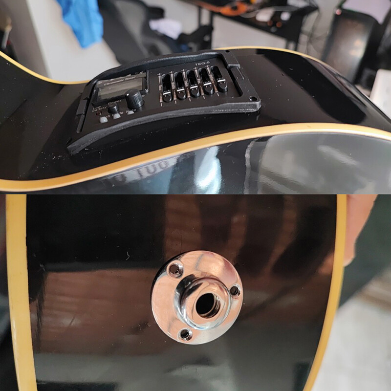 Acoustic Guitar Pickups 5Bands EQ Tuner Preamp Piezo Pickups with