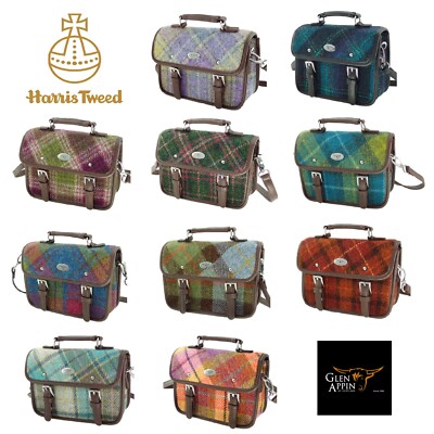 Glen Appin Harris Tweed Bervie Mini Umhängetasche Tasche mit abnehmbarem Schultergurt