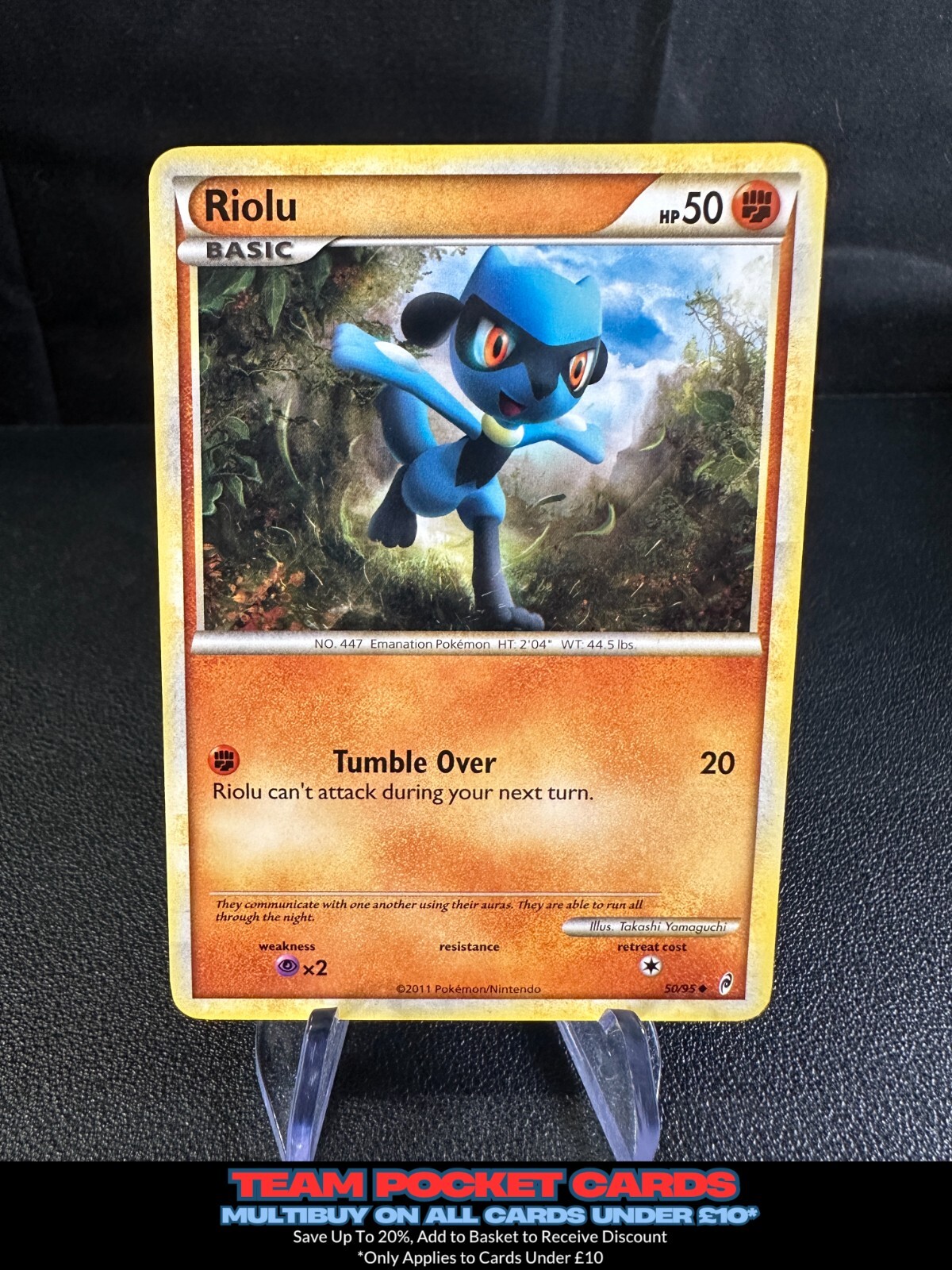 Riolu 50/95, HGSS Call of Legends, Pokemon, LP