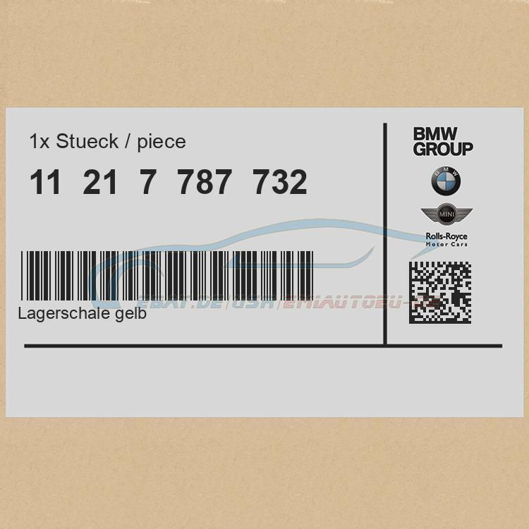 Original BMW 11217787732 - Lagerschale gelb 60,00MM(0) 1er 3er 5er 