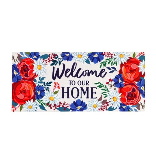 Patriotic Welcome To Our Home Sassafras Switch Mat 22 x 10