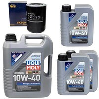 MotoröL Set Leichtlauf 10W-40 Liqui Moly 8 Liter + ÖLfilter FüR Renault Laguna I