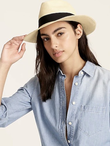 J CREW Woman's PANAMA HAT NWT #23793 | eBay