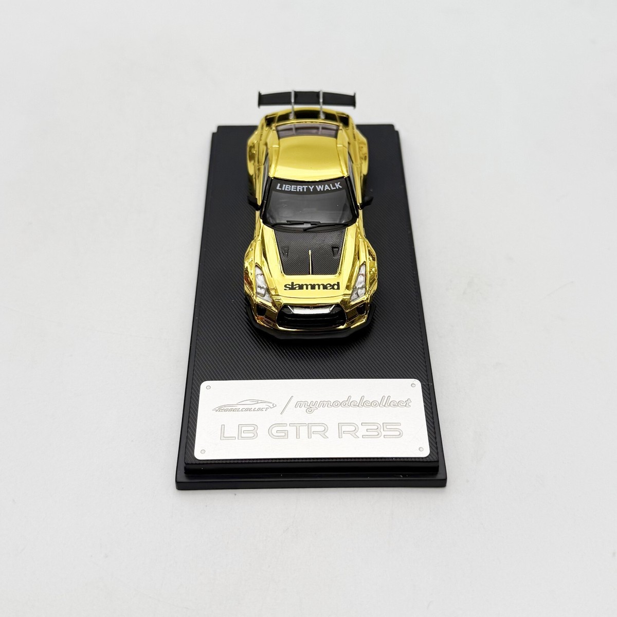 Mymodelcollect 1:64 LBWK Nissan GTR R35 Chrome Gold