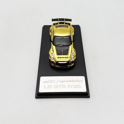 Mymodelcollect 1:64 LBWK Nissan GTR R35 Chrome Gold