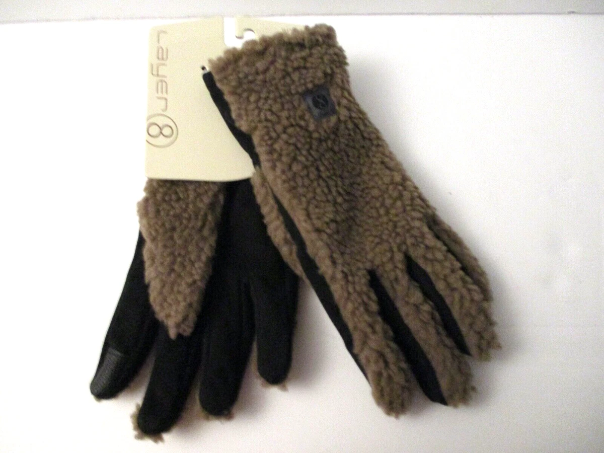 Layer 8 Women s Cold Weather Running Gloves Brown Black Size S M