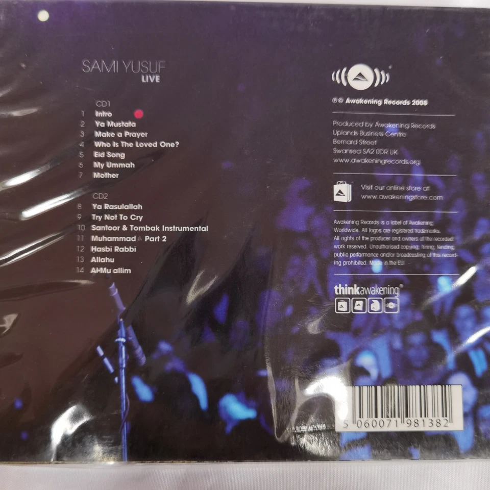 SAMI YUSUF LIVE AWAKENING RECORDS ISLAMIC NASHEED AUDIO CD NEW SAME DAY DISPATCH - Image 2 of 3