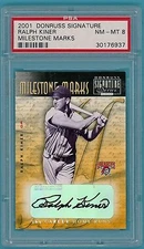 2001 Donruss Signature Ralph Kiner Auto Issue - PSA 8! Pirates! POP 1!
