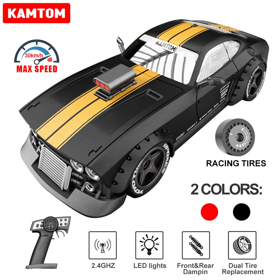 Kamtom Drifting 4WD 1/32 ESP Gyro 2.4G High Speed Drift Remote Racing Cars - Image 3 of 4