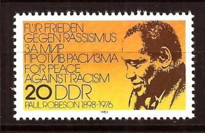 [1794] DDR, Germany, 1983 MNH** Paul Robeson, actor, football player ...