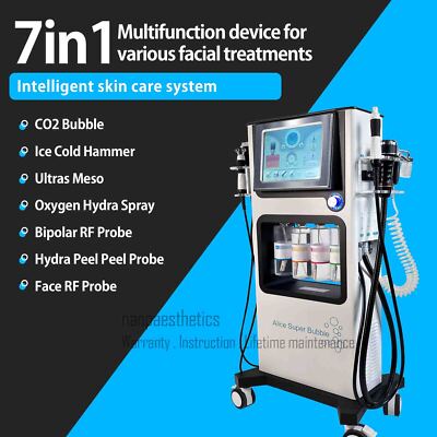 7in1 Hydra Dermabrasion Face Lift Skin Beauty Machine Facial Spa RF Ge-neo C02