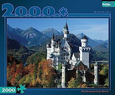 Puzzle Schloss Neuschwanstein 1000 Teile – Fertig 68x50 Cm, Inkl. Poster, Aus Recyceltem Karton