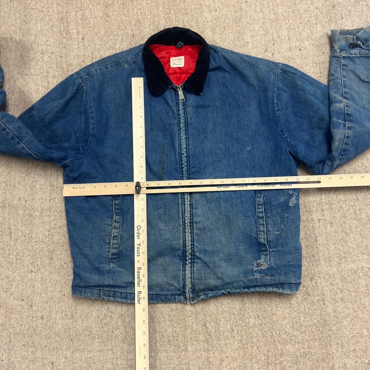 Vintage Penny's Big Mac Denim Jacket Mens Medium Blue 1960s