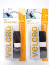 2 Rolls VELCRO (R) Brand Sew-On Tape 3/4 Inch X 30 Inch-Black 075967900298