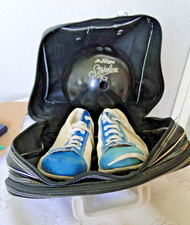 VINTAGE BOULE BOWLING  AMF STRIKELINE CHAUSSURES  SAC TRANSPORT ADAPTE