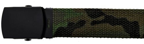 CAMOUFLAGE ADJUSTABLE CANVAS MILITARY WEB BELT METAL BUCKLE 36" 44" 56" 64" 72" - Picture 6 of 23