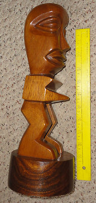 vintage 13.2 inch tall hawaiian wooden tiki hawaii | eBay