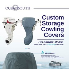 Oceansouth Outboard Storage Full Cover for Evinrude E-Tec 2CYL 15