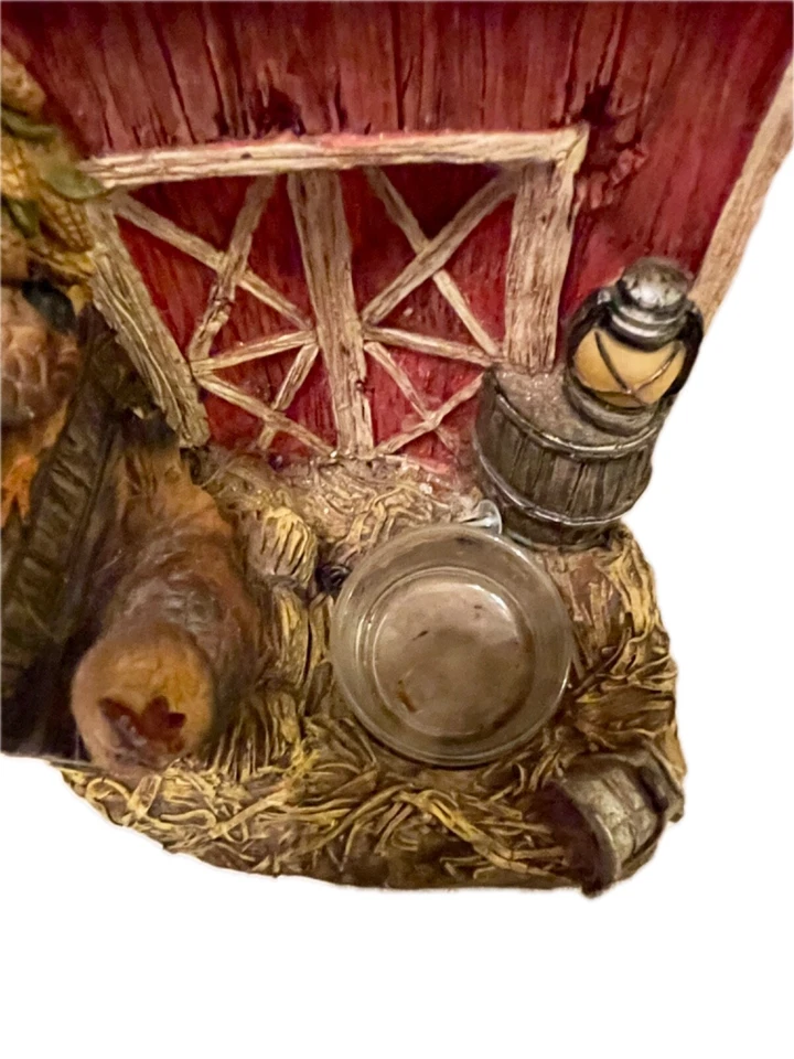 Candelabro votivo/tealight escena de granero Foto 4 de 4