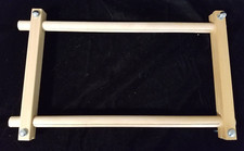 Vtg Needlepoint / Embroidery / Tapestry / Craft Wooden Scroll Frame - 15" X 9"