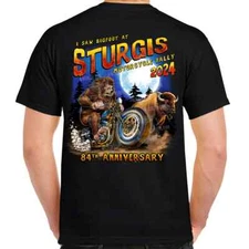 2024 Sturgis Motorcycle Rally Legend of Bigfoot T-Shirt No Harley