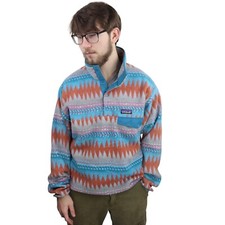 Patagonia Aztec Tribal Synchilla Snap-T Fleece Pullover Jacket Coat Mens Small