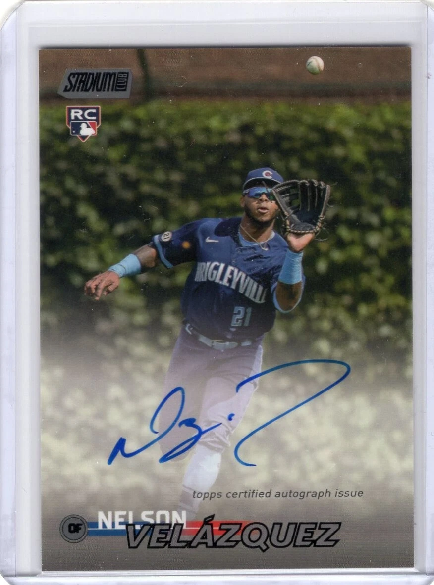 2023 Topps Stadium Club Nelson Velazquez Auto #'d /25 Black Rookie