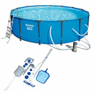 Bestway 15ft x 42in Steel Pro Max Round Frame Above Ground Pool with Accessories - Click1Get2 Coupon