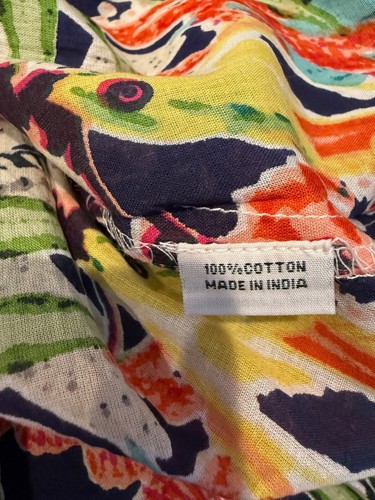 Kikisol Navy Tropical Tunicl Top #135 - Picture 5 of 5