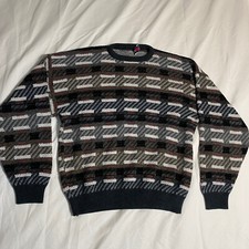Vintage Men's Jantzen Knit Sweater Geometric -Size XL Tall Made In USA