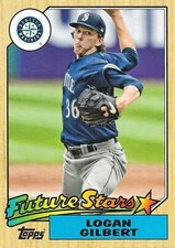  2022 Topps Series 1 LOGAN GILBERT 1987 Box Topper Oversized Future Stars