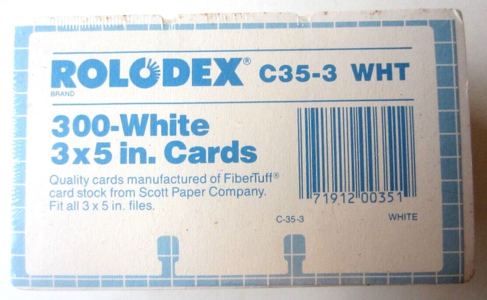 100 Genuine Rolodex Rotary Refill Cards 3 X 5 Inch White Blank 3x5 C35 for sale online 