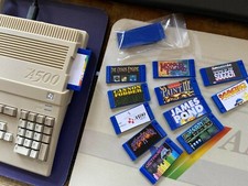 A500 Mini Floppy Disk inserts x3 Amiga A500Mini with labels