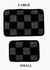 Phase 2 Motortrend (P2M) Dark Checkered Carpet Heel Pad - Large (30x20CM) - New