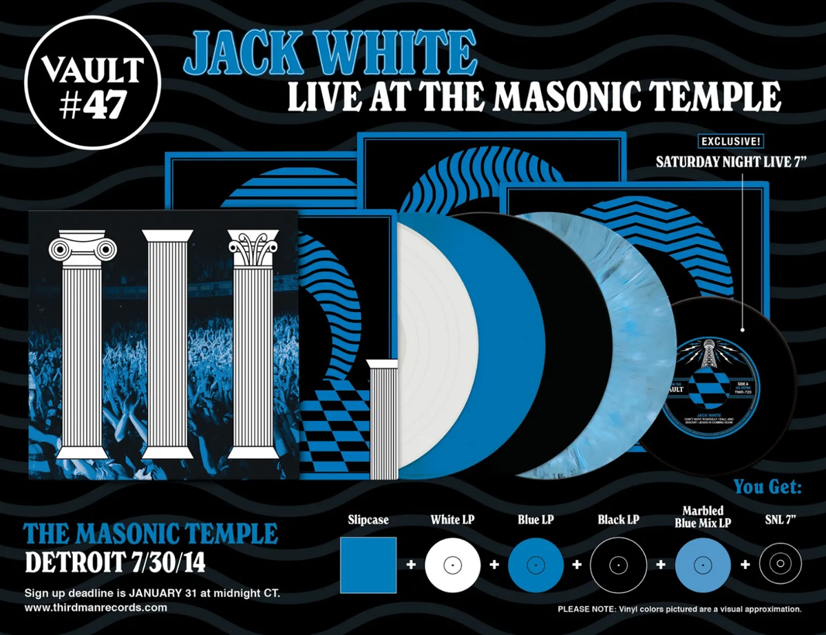 Jack White Live At Masonic Temple - Third Man Records Vault #47 