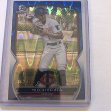 2023 Bowman Chrome Yilber Herrera 1st Bowman BLUE Refractor /150 BCP-86 Twins