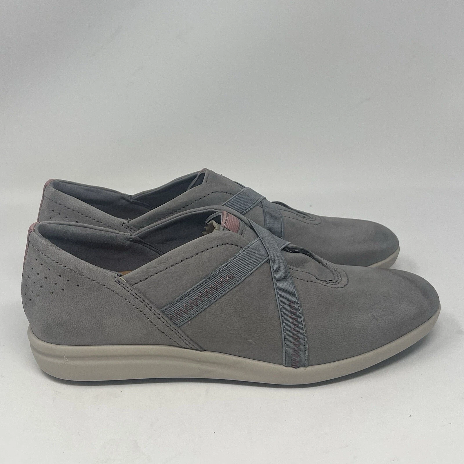 Scarpe Clarks Tamzen donna 7 grigio pelle slip on comode casual ufficio passeggio