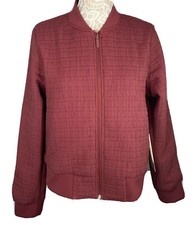 Lululemon Serene Travels Bomber Reversible Jacket Size 10 Color Burgundy CHIA 